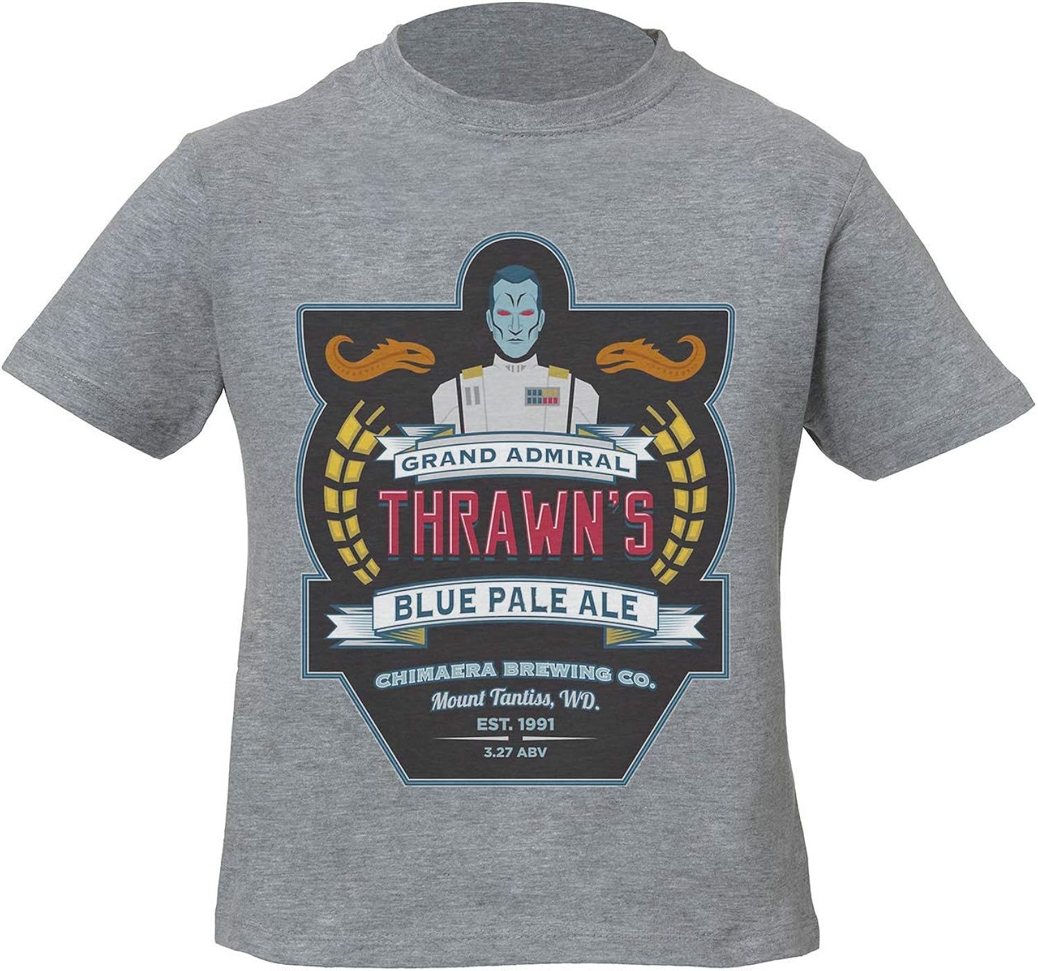 Grand Admiral Thrawn Children Kids Unisex Boys Girls Grey T-Shirt Tshirt T Shirt Tee : Amazon.co 