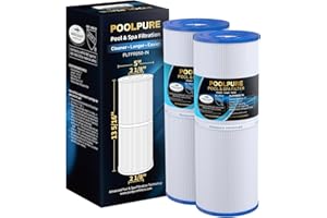 POOLPURE Pack of 2 Spa Filter Hot Tub Filter Replacement for PRB50-IN, PRB501N, Unicel C-4950, Filbur FC-2390, 50 m² Spa Filt