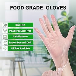 SWIFTLITE Disposable Vinyl Gloves, Food