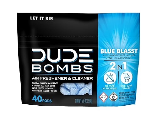 DUDE Bombs Toilet Stank Eliminator Pack, 40 Pods Fresh