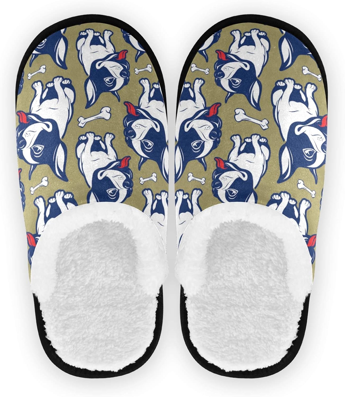 linomo Cute French Bulldog Print Slippers for Women Men Kids, Womens