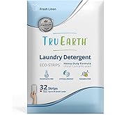 Tru Earth Platinum - Heavy Duty Laundry Detergent Sheets - Up to 64 Loads (32 Count), Fresh Linen Scent - Ultra-Concentrated Formula - Eco-Friendly Laundry Sheets