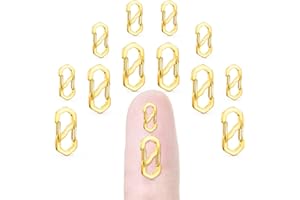 Evnlo 12Pcs Double Opening Lobster Clasp Necklace Shortener Bracelet Clasps and Closures,Gold Necklace Shortener Clip for Jewelry Making (Small & Large)