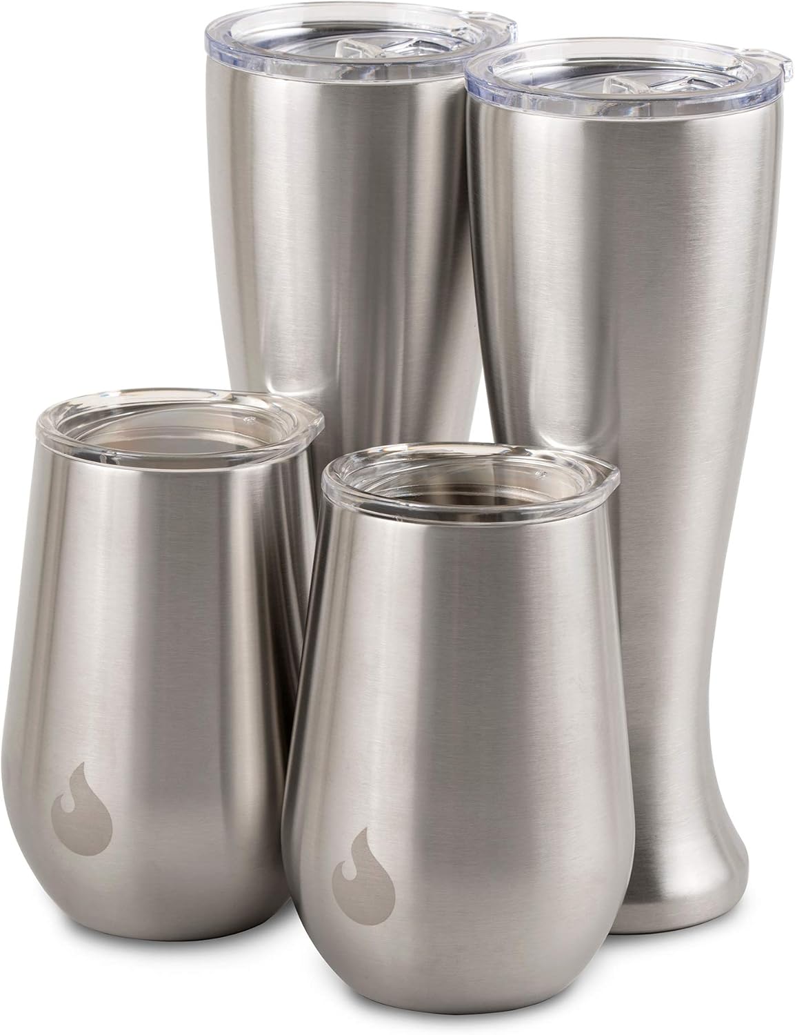 Mason Forge 16oz Beer Pilsner and 13oz Wine Tumbler Bundle | Durable Stainless Steel | Double Wall Vacuum Insulated | Sweat & Condensation Free | HOT or COLD Beverages | Happy Hour Duo!