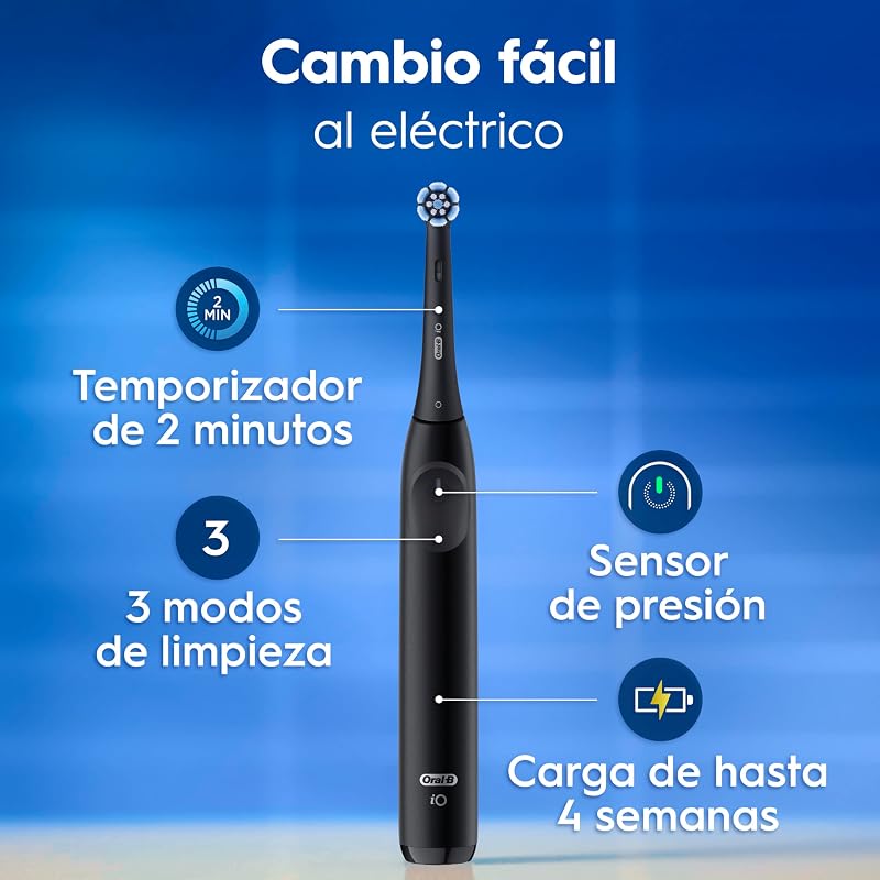 iO 2 Cepillo de Dientes Eléctrico con 1 Cabezal, Negro Noche