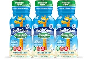 PediaSure, Grow & Gain Fiber Shake, Vanilla, 48 oz (pack of 6)