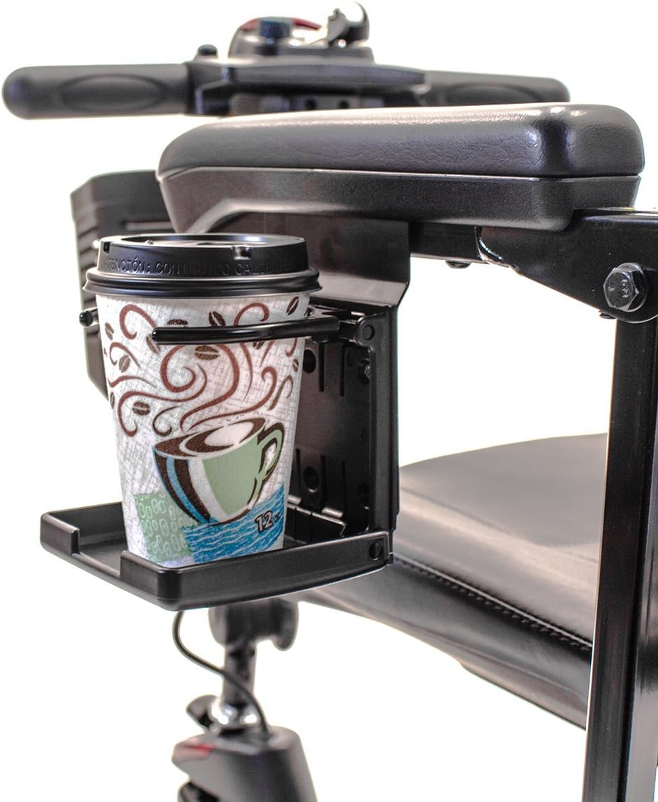 Pride Mobility Cup Holder Folding Go-Go Scooter C-Style Molded Seat Armrest: Health & Personal Care