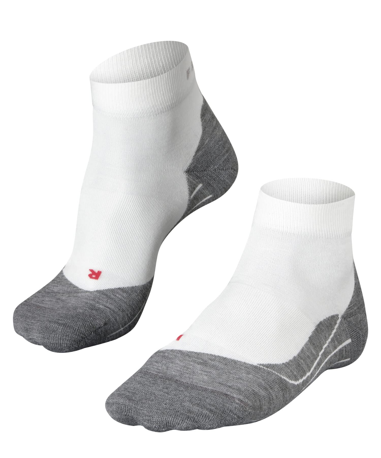FALKE RU4 Endurance Calcetines cortos de running para hombre, un cuarto, amortiguación media, transpirables de secado rápido, algodón orgánico, blanco (White-Mix 2020), 9-10, 1 par