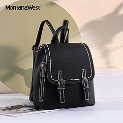 Montana West Black Mini Backpack Purse for Women