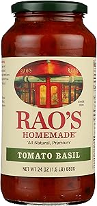 Rao's Homemade Tomato Basil Sauce, 24 oz, Tomato Sauce, All Purpose, Keto Friendly Pasta Sauce, Premium Quality, Tomatoes fro