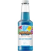 Hawaiian Shaved Ice Blue Cotton Candy Syrup - Nut Soy Dairy Free - Flavor Fluffy &amp; Crunchy Snow Cones - Shelf Stable - Makes 8 Servings - 16 ounces