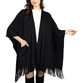 DECKALY Shawl Wraps for Women, Elegant Open Front Poncho Scarf Blanket Cardigan Coat for Spring, Autumn, and Winter