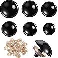 WILLBOND 56 Pcs Large Safety Eyes Stuffed Animal Eyes 16-30 mm Plastic Craft Crochet Eyes for DIY of Puppet Bear Toy Doll Mak