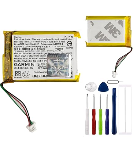Batteria Sostitutiva Per Garmin Fenix 5 – Polimeri Di Litio 3.7V 230mAh, Compatibile Con 361-00097-00 E 361-00098-00