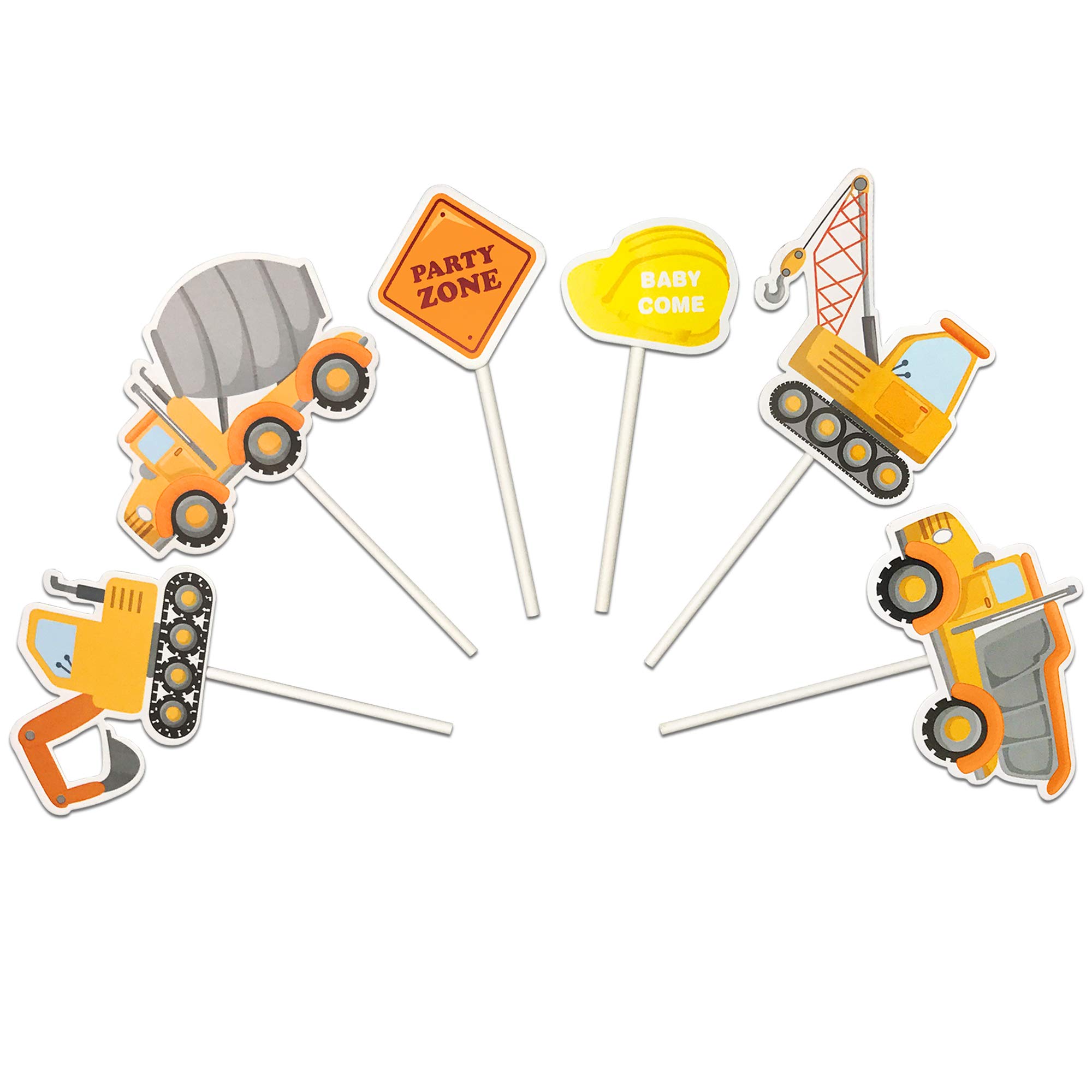 Galleon Construction Vehicles Truck Sign Hard Hat Cake Cupcake