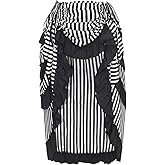 Charmian Women's Steampunk Gothic High Low Cyberpunk Skirt