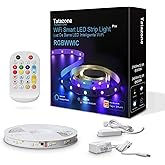 Tatazone 32.8ft RGBWW+IC WiFi Smart Flowing Led Strip Light, RGB Chasing Effect+Tunable White 3000K-6500K Led Lights Compatible with Alexa and Google, Color Changing, Music Sync for Bedroom