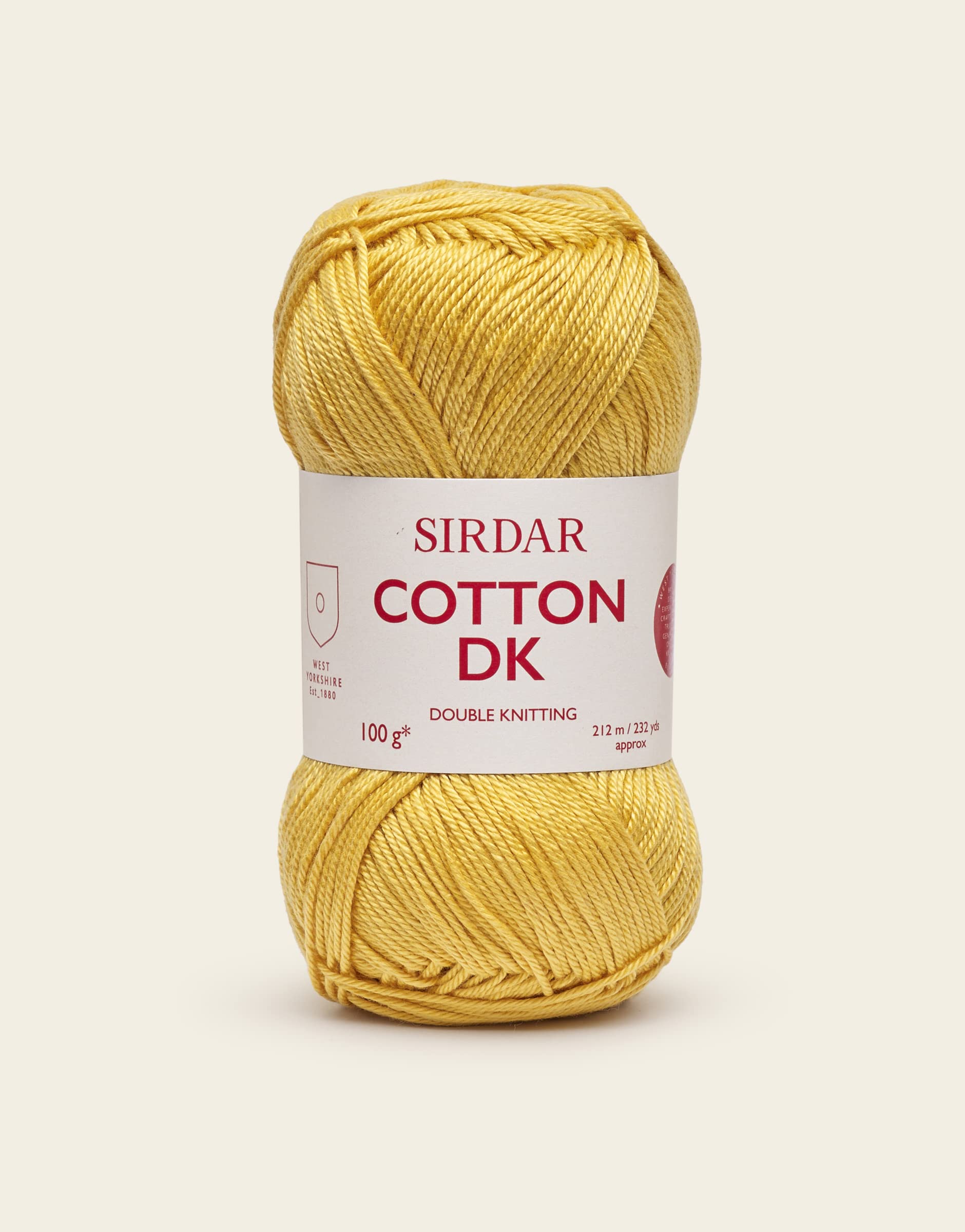 Sirdar Cotton DK, Sunshine (543), 100g