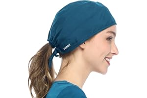 Dagacci Medical Uniform Men and Women Scrub Cap - Adjustable Elastic Tie Scrub Caps for Women Men, Surgical Cap
