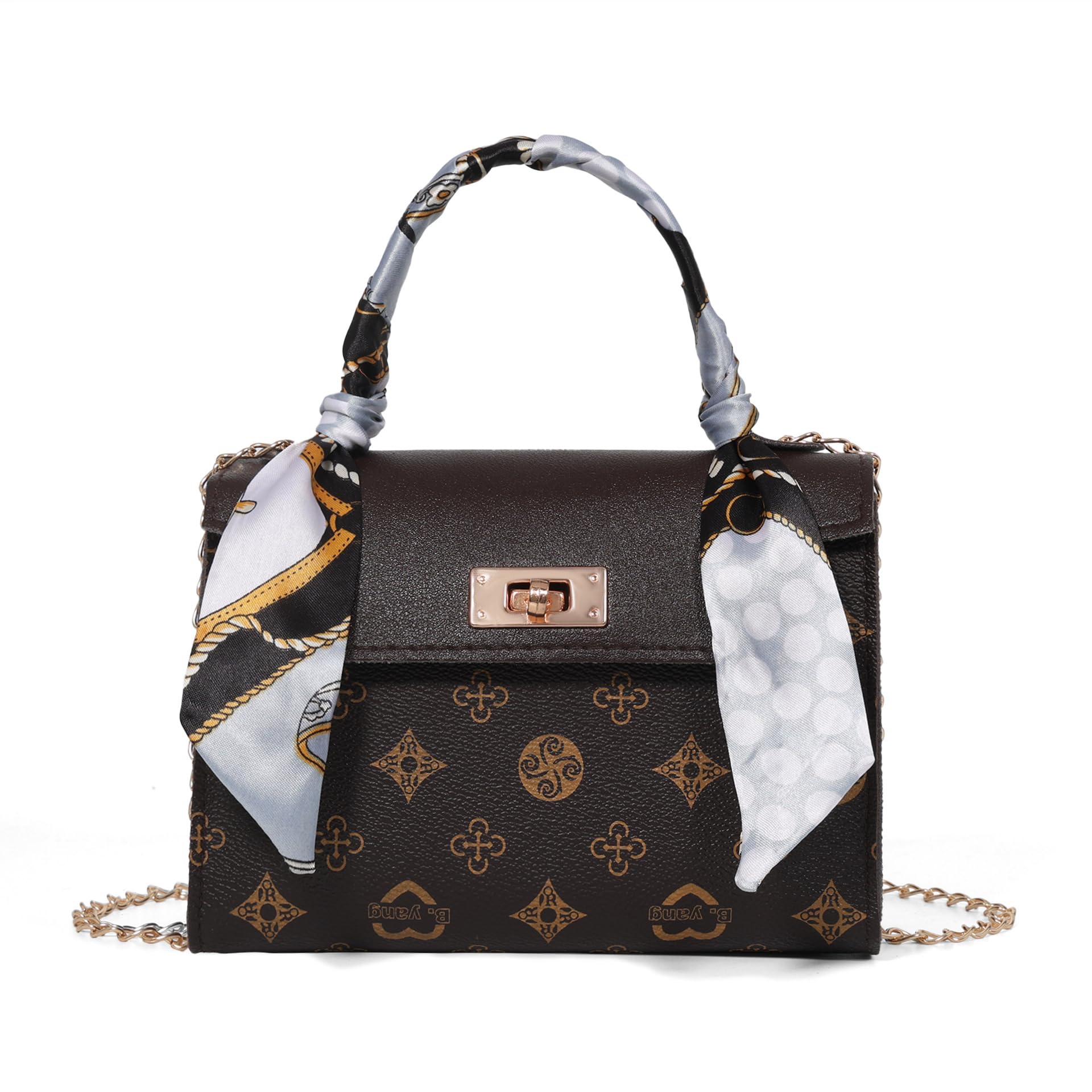 Photo 1 of Small Crossbody Handbags Top Handle Wallet Retro Print Underarm Shoulder Bag Handbag Magnetic Lock Removable Shoulder Strap