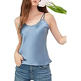 THXSILK 100% Mulberry Silk Cami Tank Top for Women, Luxury Silk Sleepwear & Loungewear, Versatile Camisole Top