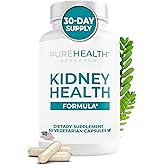 PUREHEALTH RESEARCH Kidney Health Formula - Complete Kidney Cleanse Solution from Effective Kidney Stones Dissolver with Chanca Piedra Stone Breaker for Ultimate Kidney Support - 1 Bottle
