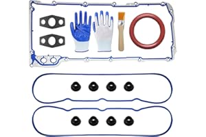 JkorkM Oil Pan Gasket Kit, 12612350 Oil Pan Gasket+12637683 Valve Cover Gaskets Compatible with Chevy Silverado Suburban Tahoe Trailblazer GMC Sierra Yukon 4.8L 5.3L 6.0L 6.2L OEM#OS30693R VS50504R1