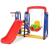 Costzon Toddler Long Slide Set, 3-in-1 Large