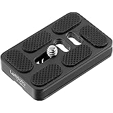 Leftfoto 60mm Universal Camera Quick Release Plate Metal Small QR Tripod Camera Body Mount Plate Fits Arca Swiss Standard Clamp for DSLR Camera Tripod Ballhead