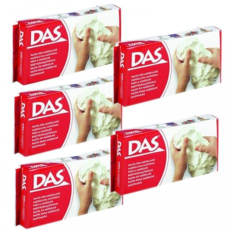 DAS Modelling Air Dry Clay White School Pack 5 x 1kg Bucket