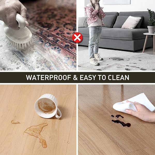 3’X20′ VINYL RUNNER RUG FOR HALLWAY, CLEAR WATERPROOF KITCHEN MAT FOR FLOOR, NON-SLIP PLASTIC FLOOR MAT FOR ENTRYWAY, EASY CLEAN DURABLE AREA MAT FOR BEDROOM, LAUNDRY ROOM