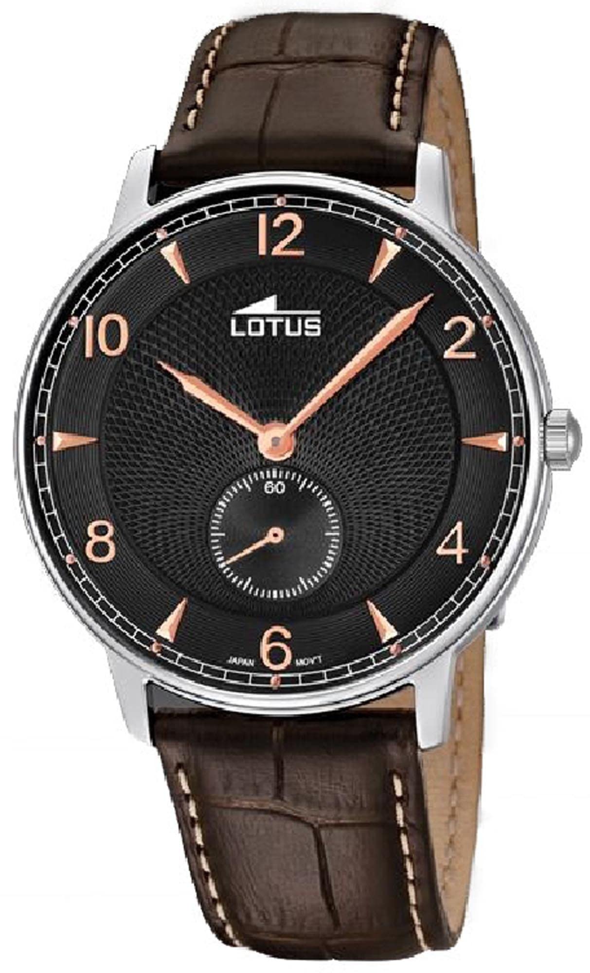Lotus Mens Analogue Quartz Watch with Leather Strap 10134/F