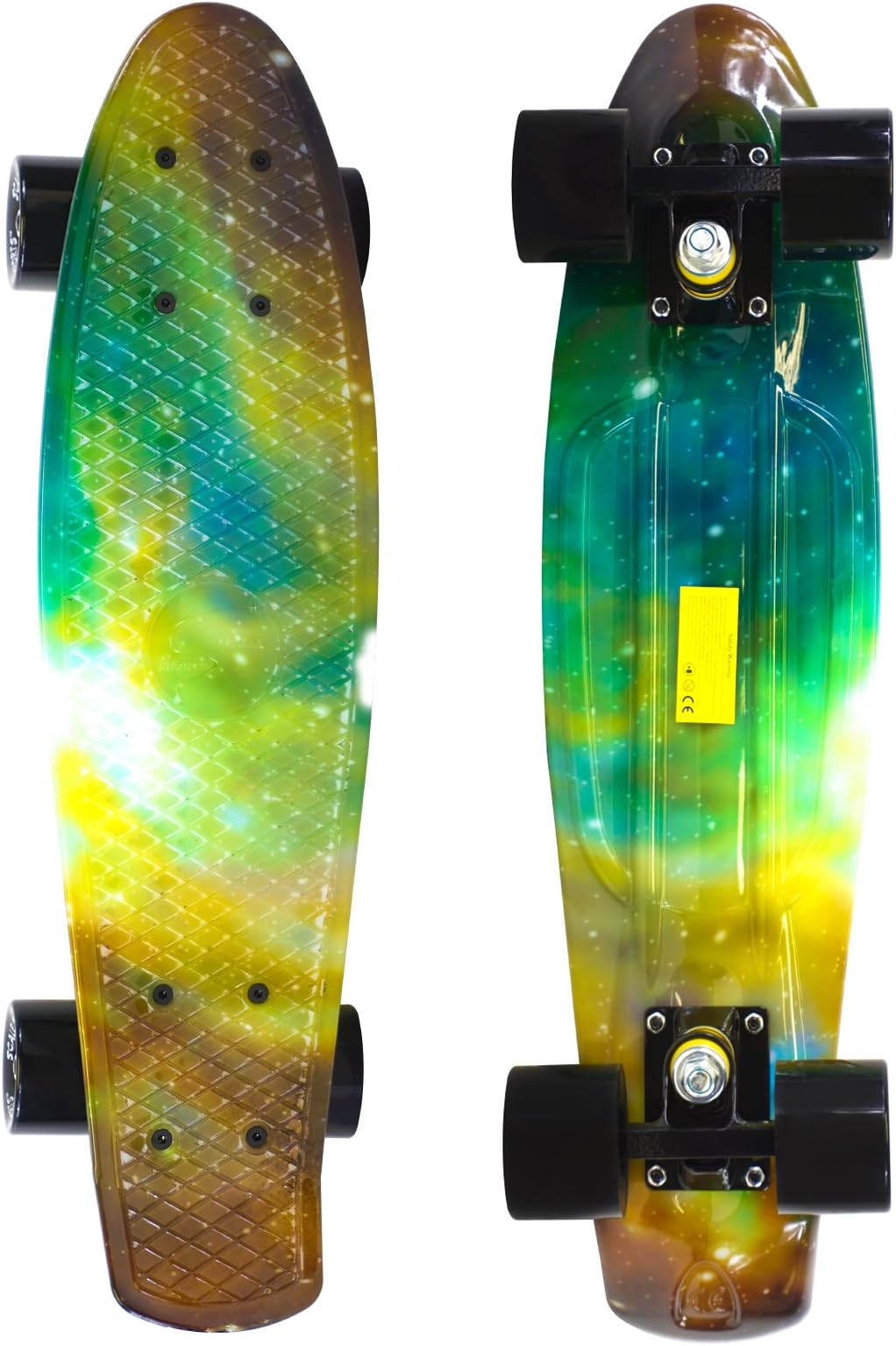 22" Skateboard Complete Street Retro Cruiser Print Deck