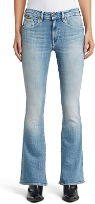 Jeans 3301 Flare, Sol Azul Céu de Verão Desbotado D21290-d441-h099, 26W / 32L Mulheres