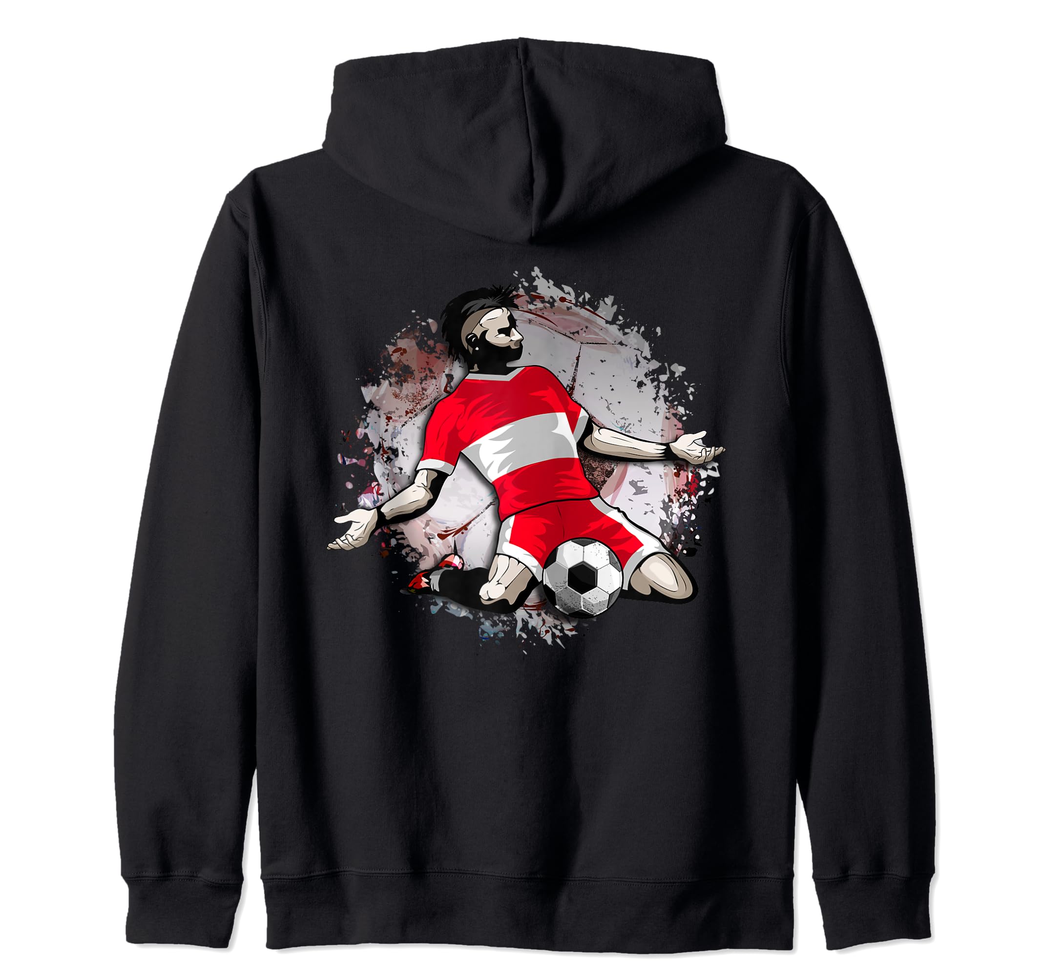Austria Soccer Austrian National Flag Proud Football Lovers Zip Hoodie