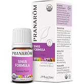 Pranarom Sinus Formula Essential Oil Blend 5 ml | Olive oil, eucalyptus, peppermint, rosemary, frankincense and thyme. Gentle topical blend to support easy breathing.