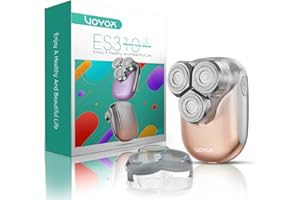 VOYOR Electric Razors for Women 3D Floating Blade Shaver for Women, Electric Shaver for Legs Bikini and Body Facial Hair Remover Women's Shavers Waterproof Women's Grooming ES310 (Gold)