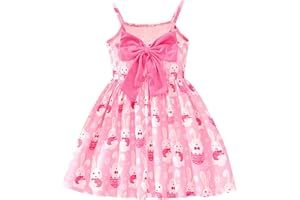 NUBEEHOHO Toddler Summer Dress Dinosaur Backless Sundress Baby Girl Bowknot Dresses Birthday Beach Dress