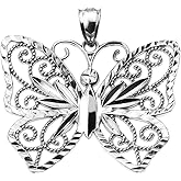 Claddagh Gold Filigree Butterfly Sterling Silver Pendant