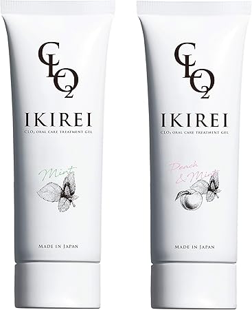 Amazon 公式 Ikirei イキレイオーラルケアトリートメントジェル ミント ピーチミント味 Clo2 舌苔 オーラルケア 口腔ケア 2本セット Ikirei 口臭清涼剤 通販
