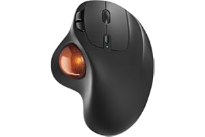 Nulea M501 Wireless Trackball: Rechargeable, Ergonomic, Thumb-Operated, Precise, 3 Devices via Bluetooth/USB, Fits PC, Laptop