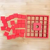 Mighty Gadget 25x1&rdquo;x1"" Multi Squares Cookie Cutter (5 x 5 in) | Food Safe Material | Sturdy Design | Durable and Reusable, large, Red