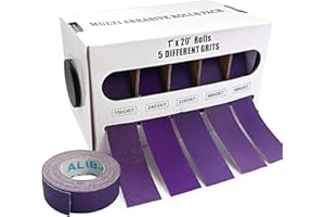 Abrasive Cloth Roll,Premium 4 Grits 1'' x 20' Sandpaper Roll with Dispenser,150 240 320 400 Grit Sand Assortment,Sand Paper f