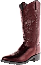 Old West Boots Men's Stitched Cushioned Round Toe
