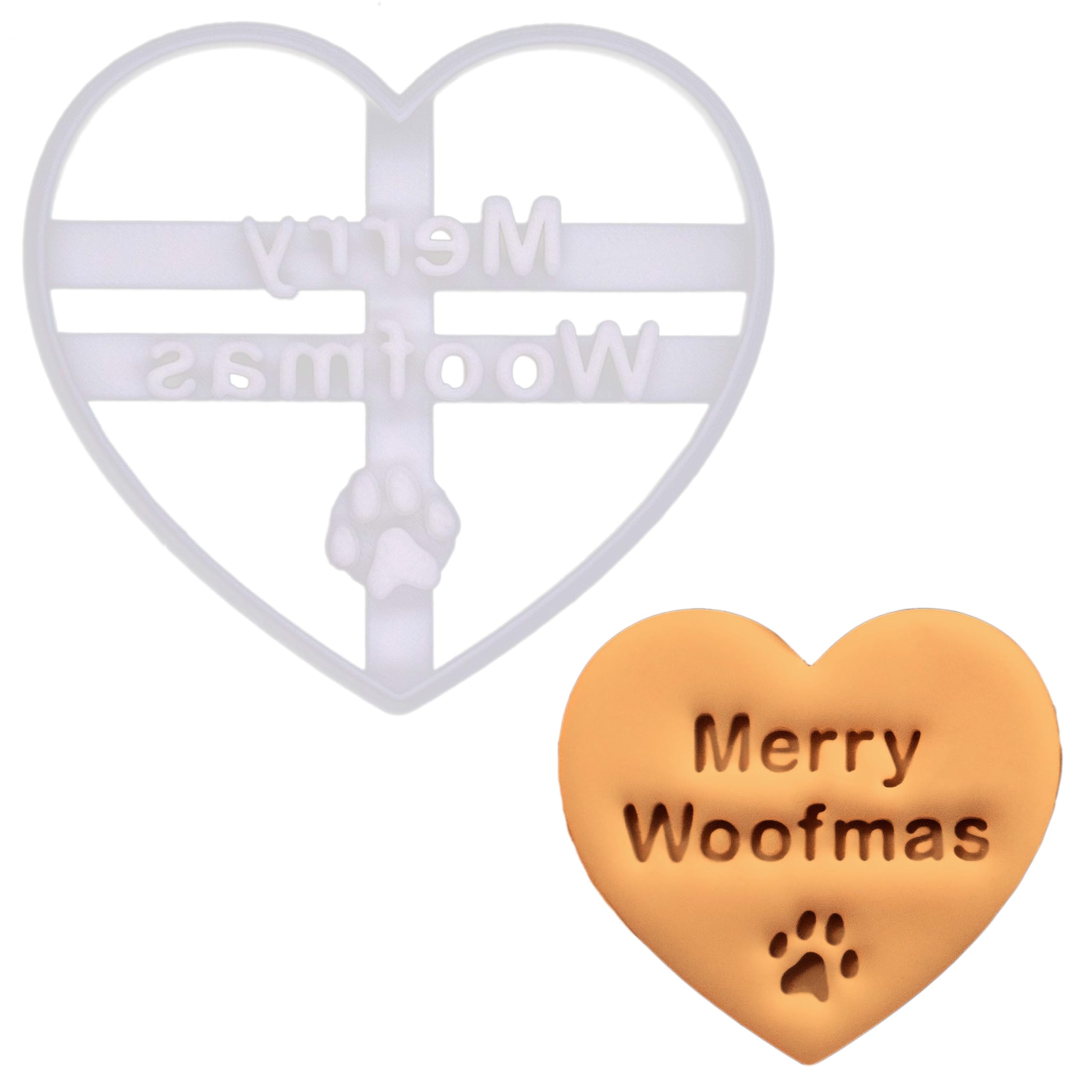BAKERLOGY Merry Woofmas Cookie Cutter - Detailed Biscuit Cutter Design for Baking and Crafts, Ideal on Fondant, Dough, Clay