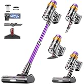 Cordless Vacuum Cleaner 55KPa 650W Max 70 Mins Vacuum Cleaner for Home, Wall mount Charging Dock, Self-standing Vacuum Cleaner with Scented Tablet, Anti-tangle Stick Vacuum for Pet Hair/Carpets/Floors