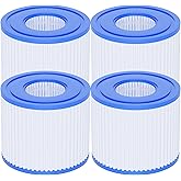 AQUALTRA Type VI Hot Tub Filters Cartridge Compatible with Lay-Z Spa, 90352E 58323E 58323 58324 90427E Inflatable Hot Tub Filters 4.2 x 3.1 Inches 4 Pack