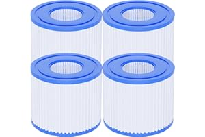 AQUALTRA Type VI Hot Tub Filters Cartridge Compatible with Lay-Z Spa, 90352E 58323E 58323 58324 90427E Inflatable Hot Tub Filters 4.2 x 3.1 Inches 4 Pack