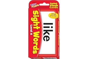 Trend Enterprises: Sight Words Level A Pocket Flash Cards, Great for Skill Building and Test Prep, 56 Two-Sided Cards Included, 108 Commonly-Used Words, for Ages 4 and Up