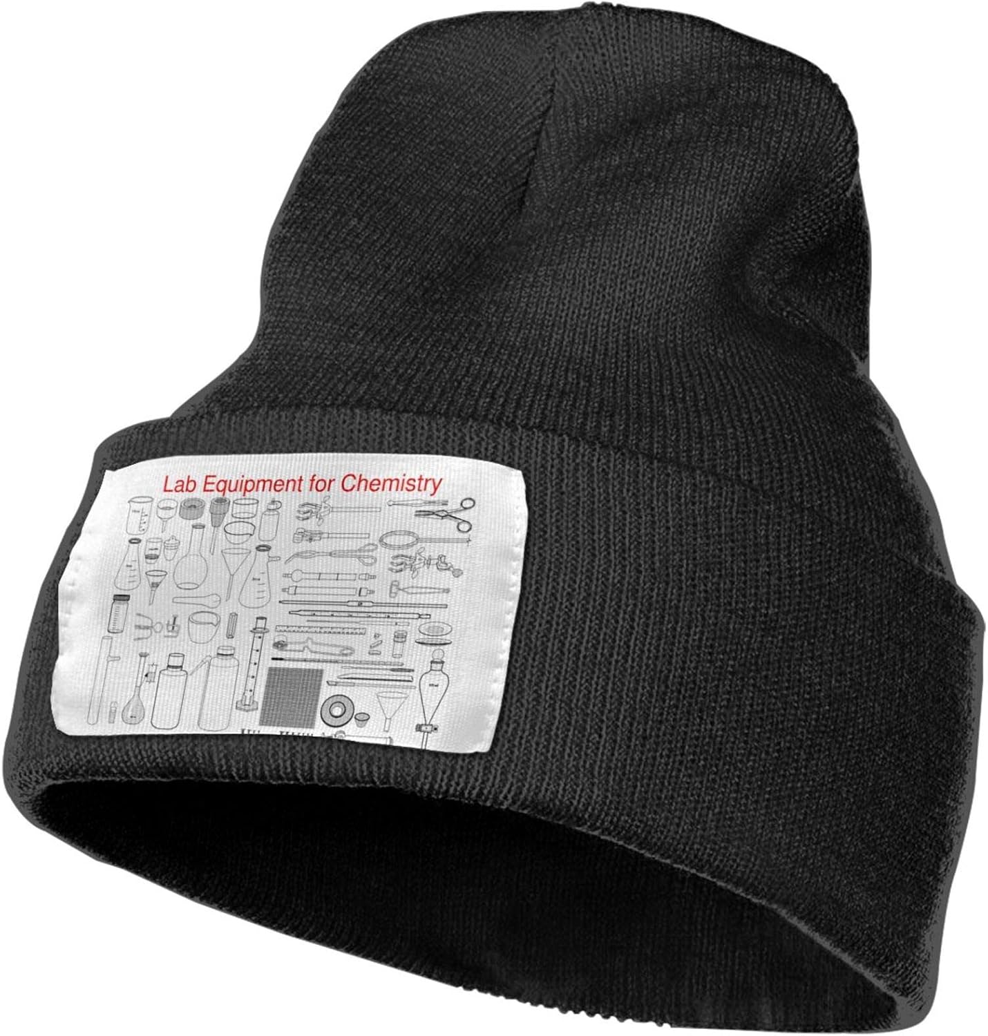 Lab Equipment for Chemistry Unisex Knit Hat Cuffed Plain Skull Cap Warm